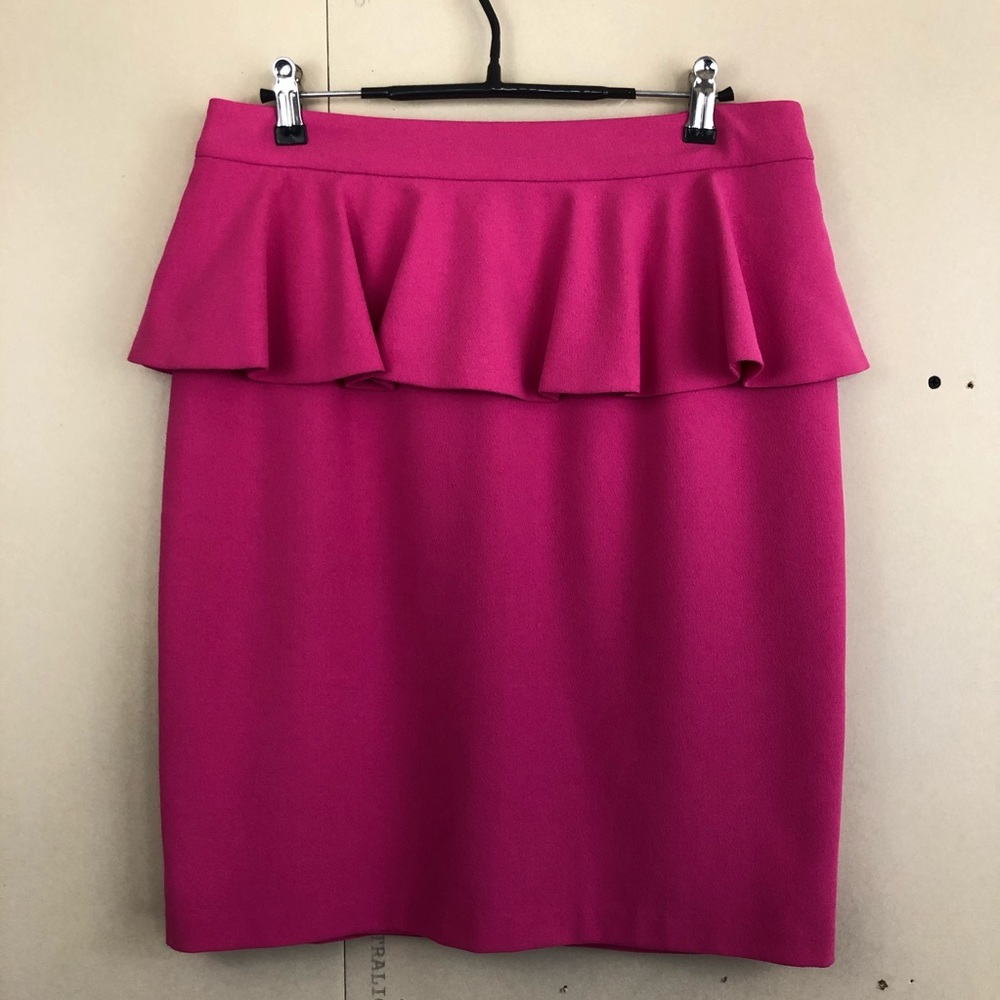 NWT Alice+Olivia Pink Peplum Pencil Skirt - Picture 2 of 10